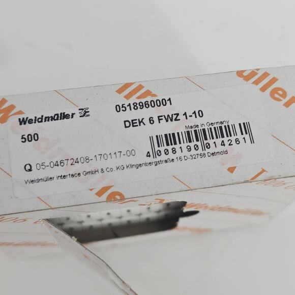 Weidmuller Marker 0518960001 DEK 6 FWZ 6 mm - 10 sheets x 1-10 tabs NEW - Picture 3 of 4